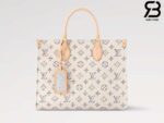 Túi LV Onthego MM Màu Trắng Monogram Jacquard Best Quality