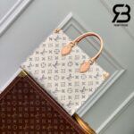 Túi LV Onthego MM Màu Trắng Monogram Jacquard Best Quality
