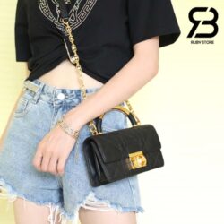 Túi Mini Dior Ange Bag Màu Đen Macrocannage Calfskin 20CM Best Quality