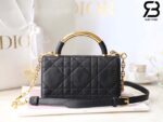 Túi Mini Dior Ange Bag Màu Đen Macrocannage Calfskin 20CM Best Quality