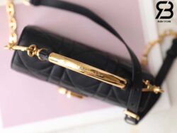 Túi Mini Dior Ange Bag Màu Đen Macrocannage Calfskin 20CM Best Quality