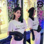 Áo Thun Oversize Washed T-Shirt Gucci Logo Màu Trắng Best Quality