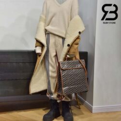 Ba Lô Goyard Saint Léger Backpack Goyardine Màu Đen Tan Canvas 37CM Best Quality