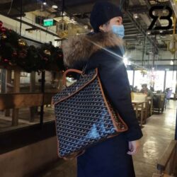 Ba Lô Goyard Saint Léger Backpack Goyardine Màu Đen Tan Canvas 37CM Best Quality