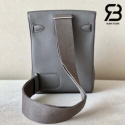 Balo Hermes Hac A Dos PM Backpack Xám Gris Etain PHW Best Quality