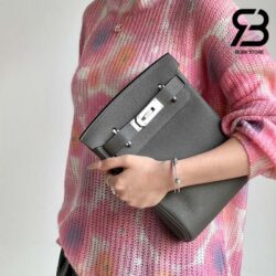 Balo Hermes Hac A Dos PM Backpack Xám Gris Etain PHW Best Quality