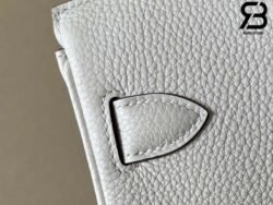 Balo Hermes Hac A Dos PM Backpack Gris Pale PHW Best Quality