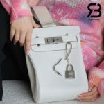 Balo Hermes Hac A Dos PM Backpack Gris Pale PHW Best Quality