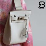 Balo Hermes Hac A Dos PM Backpack Gris Pale PHW Best Quality
