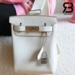 Balo Hermes Hac A Dos PM Backpack Gris Pale PHW Best Quality