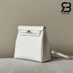 Balo Hermes Kelly Ado Backpack Kem Craie Clemence Best Quality