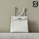 Balo Hermes Kelly Ado Backpack Kem Craie Clemence Best Quality
