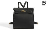 Balo Hermes Kelly Ado Backpack Đen Noir Clemence Best Quality