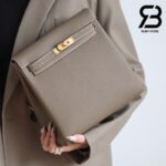 Balo Hermes Kelly Ado Backpack Xám Etoupe Clemence Best Quality