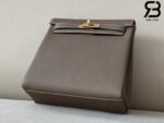 Balo Hermes Kelly Ado Backpack Xám Etoupe Clemence Best Quality