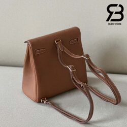 Balo Hermes Kelly Ado Backpack Nâu Gold Clemence Best Quality
