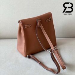 Balo Hermes Kelly Ado Backpack Nâu Gold Clemence Best Quality
