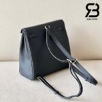 Balo Hermes Kelly Ado Backpack Đen Noir Clemence Best Quality