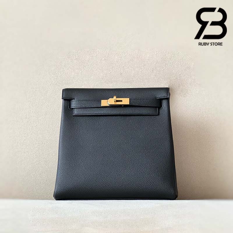 Balo Hermes Kelly Ado Backpack Đen Noir Clemence Best Quality