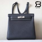 Balo Hermes Kelly Ado Backpack Đen Noir Clemence Best Quality