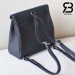 Balo Hermes Kelly Ado Backpack Đen Noir Clemence Best Quality