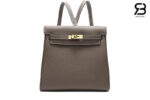 Balo Hermes Kelly Ado Backpack Xám Etoupe Clemence Best Quality