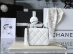 Túi Chanel 22SS Mini Clutch With Chain Màu Trắng Da Caviar Best Quality