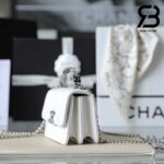 Túi Chanel 22SS Mini Clutch With Chain Màu Trắng Da Caviar Best Quality