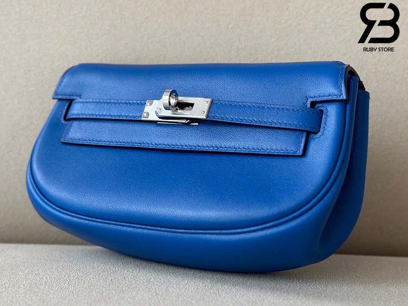 Túi Hermes Kelly Moove Bleu De France Da Swift PHW 20CM Best Quality