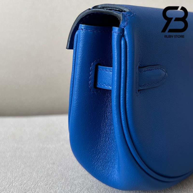 Túi Hermes Kelly Moove Bleu De France Da Swift PHW 20CM Best Quality