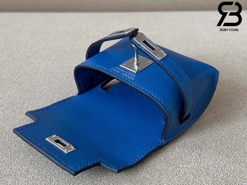 Túi Hermes Kelly Moove Bleu De France Da Swift PHW 20CM Best Quality