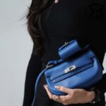 Túi Hermes Kelly Moove Bleu De France Da Swift PHW 20CM Best Quality