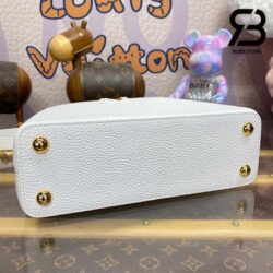 Túi LV Capucines BB Snow White Quartz Jasmine Monogram Chain 27CM Best Quality
