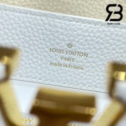 Túi LV Capucines BB Snow White Quartz Jasmine Monogram Chain 27CM Best Quality