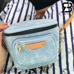 Túi LV Mini Bumbag Monogram Màu Xanh Denim 17CM Best Quality