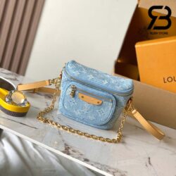 Túi LV Mini Bumbag Monogram Màu Xanh Denim 17CM Best Quality