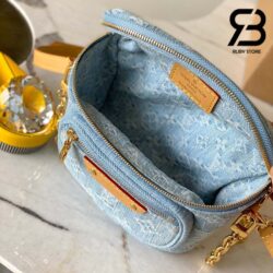 Túi LV Mini Bumbag Monogram Màu Xanh Denim 17CM Best Quality