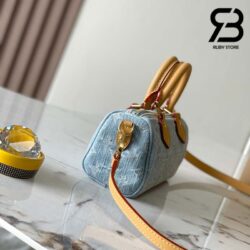 Túi LV Nano Speedy Monogram Màu Xanh Sky Denim 16CM Best Quality