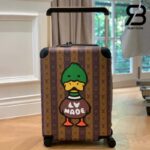 Vali LV x Nigo Horizon 55 Monogram Stripes Dunk Màu Nâu Best Quality