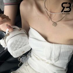 Ba Lô Chanel 24C Backpack Trắng Caiviar GHW 18CM Best Quality