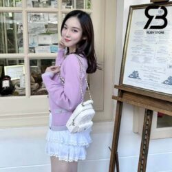 Ba Lô Chanel 24C Backpack Trắng Caiviar GHW 18CM Best Quality