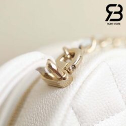Ba Lô Chanel 24C Backpack Trắng Caiviar GHW 18CM Best Quality