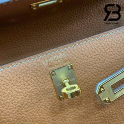 Túi Hermes Kelly 25 Retourne Hss Gold Craie Togo GHW Da Nhập Khâu Tay Best Quality (SALE)