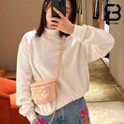 Túi LV Mini Bumbag Rose Jasmin Calfskin 17CM Best Quality
