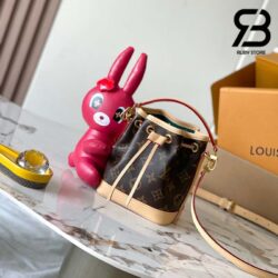 Túi LV Nano Noé Monogram Pink Rabbit 13CM Best Quality
