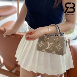 Túi LV Nano Speedy M82890 Màu Kem Dove Monogram Empreinte Best Quality