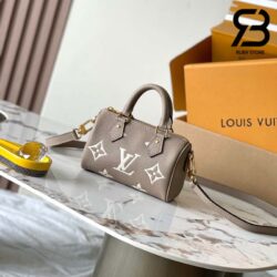 Túi LV Nano Speedy M82890 Màu Kem Dove Monogram Empreinte Best Quality