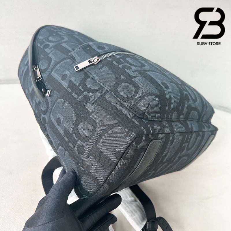 Ba Lô Dior Rider Backpack Gravity Màu Đen Jaquard 42CM Best Quality