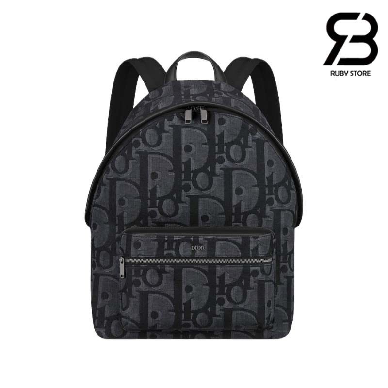 ba-lo-dior-rider-backpack-gravity-black-jaquard-best-quality Ba Lô Dior Rider Backpack Gravity Màu Đen Jaquard 42CM Best Quality