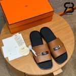 Dép Hermes Gabriel Sandal Màu Nâu Naturel Calfskin Best Quality